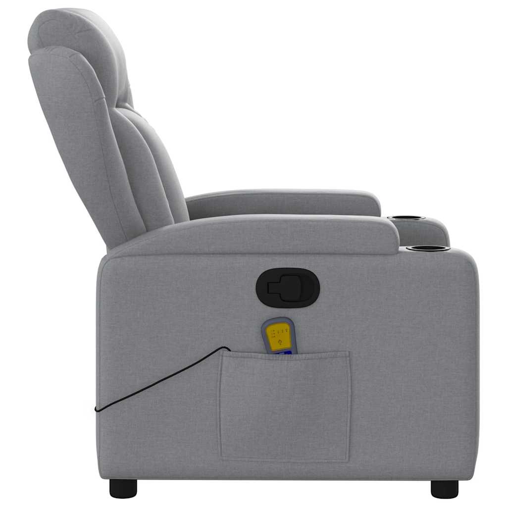 Fauteuil de massage tissu gris clair
