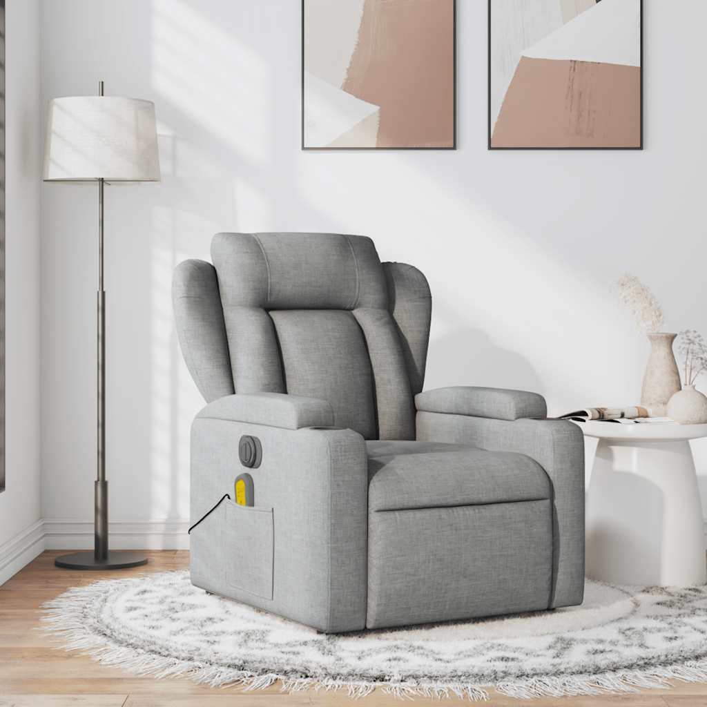 Fauteuil de massage tissu gris clair