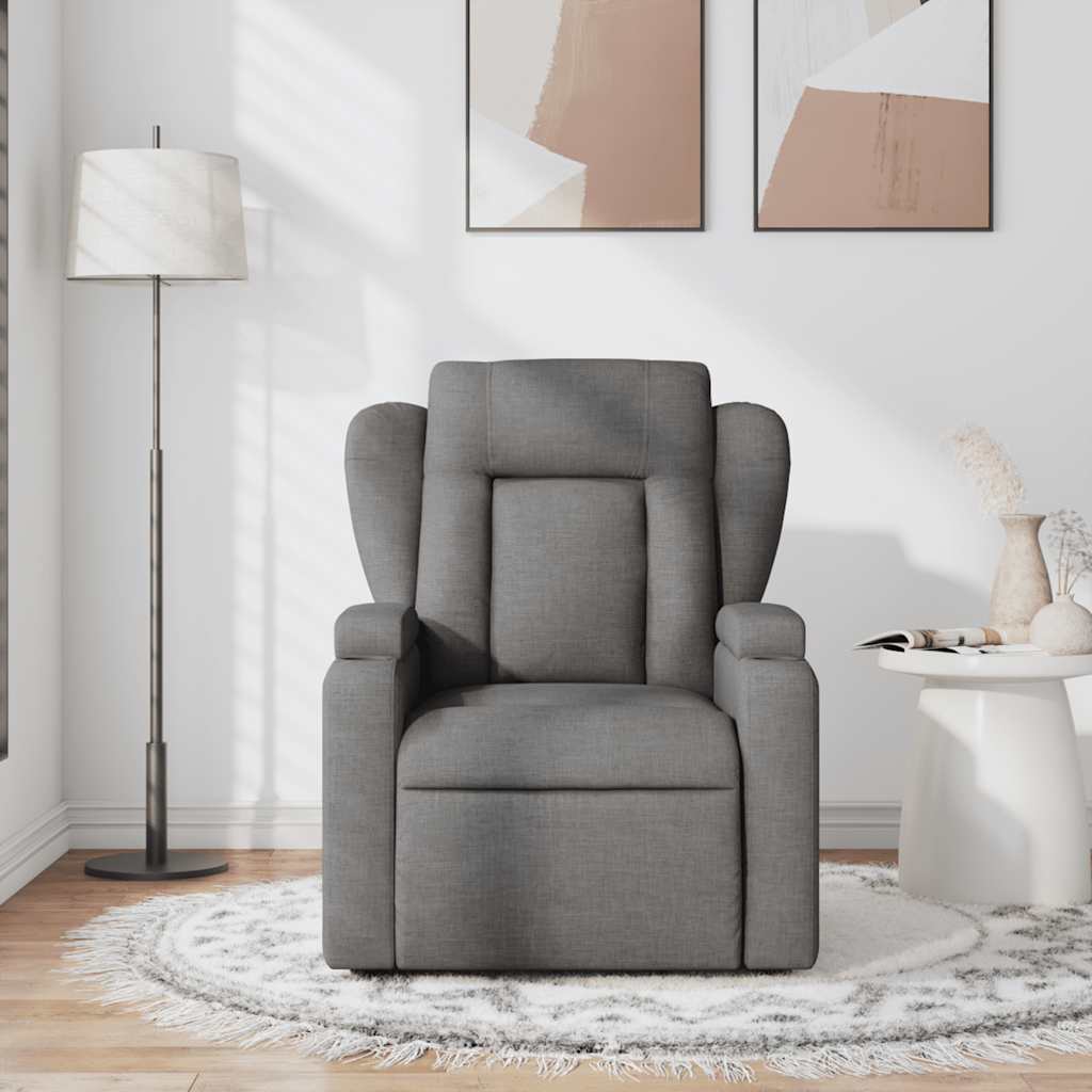 Fauteuil de massage tissu gris foncé