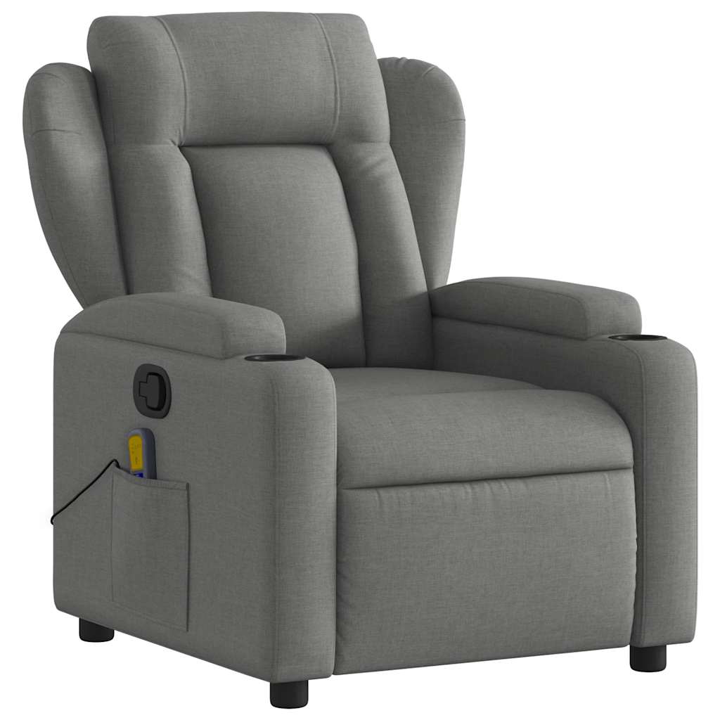 Fauteuil de massage tissu gris foncé
