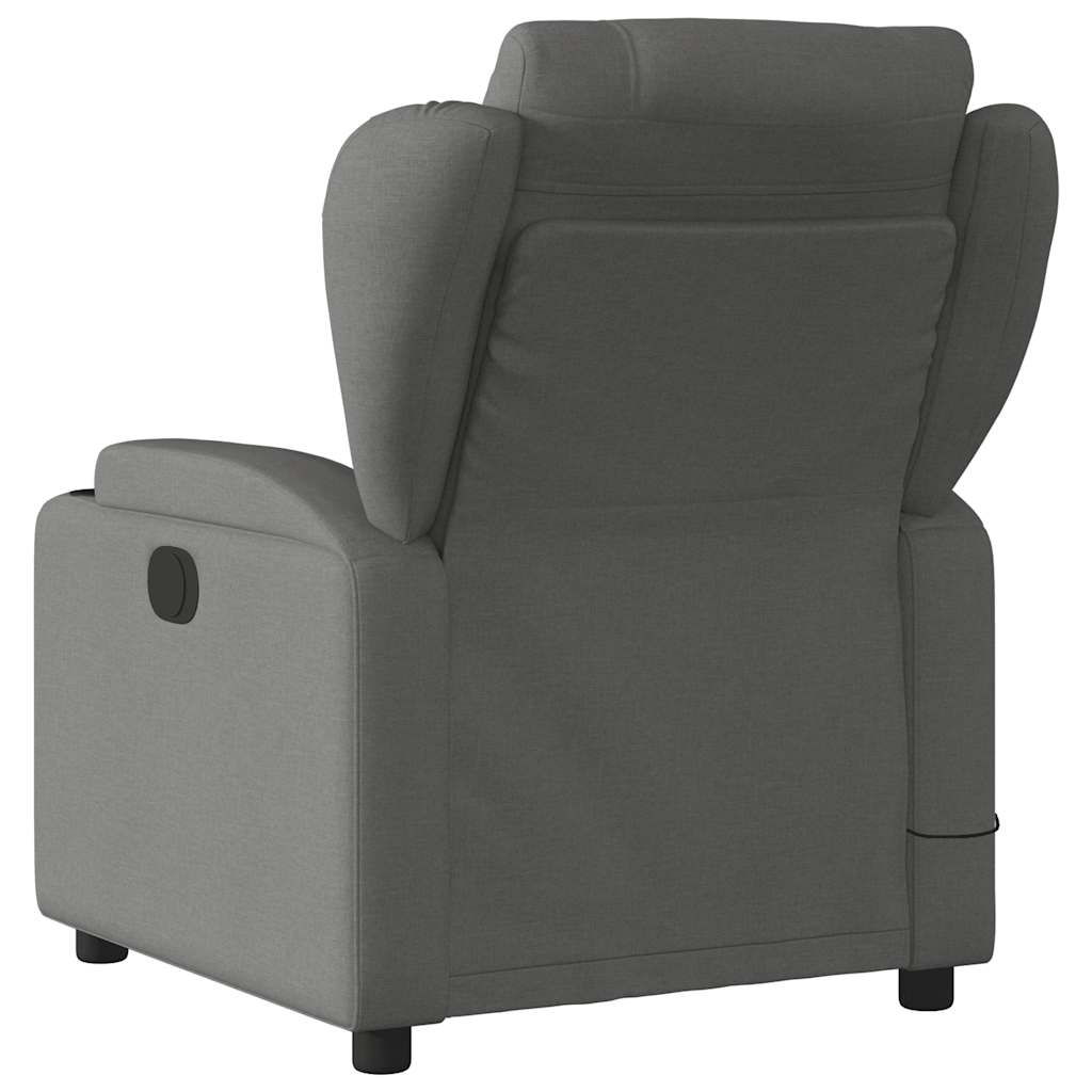 Fauteuil de massage tissu gris foncé