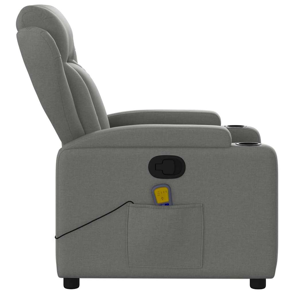 Fauteuil de massage tissu gris foncé