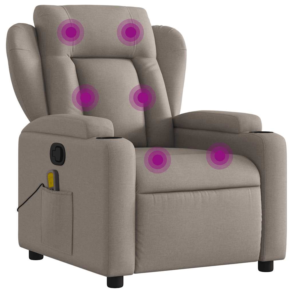 Fauteuil de massage tissu taupe