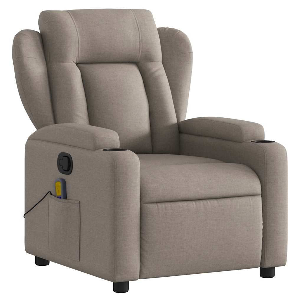 Fauteuil de massage tissu taupe