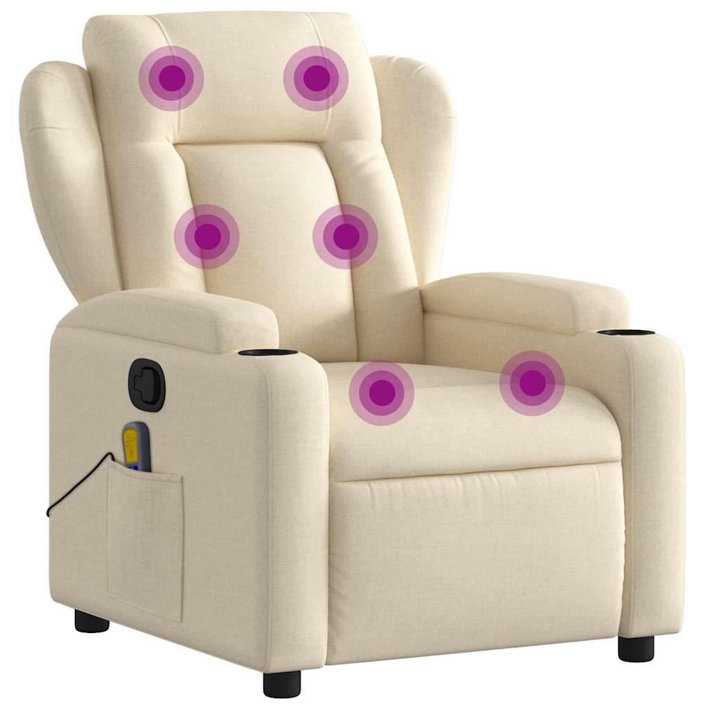Fauteuil de massage tissu crème