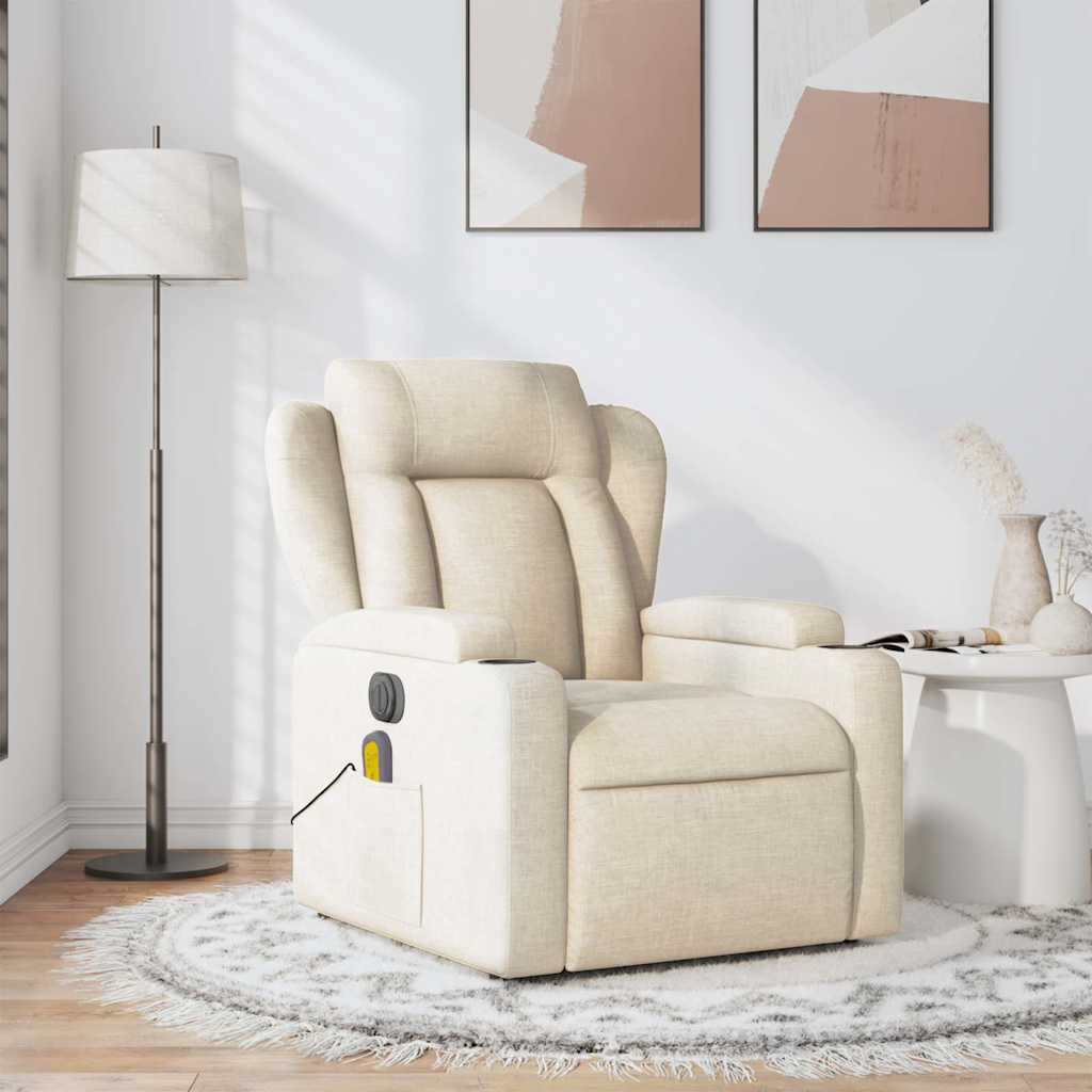 Fauteuil de massage tissu crème