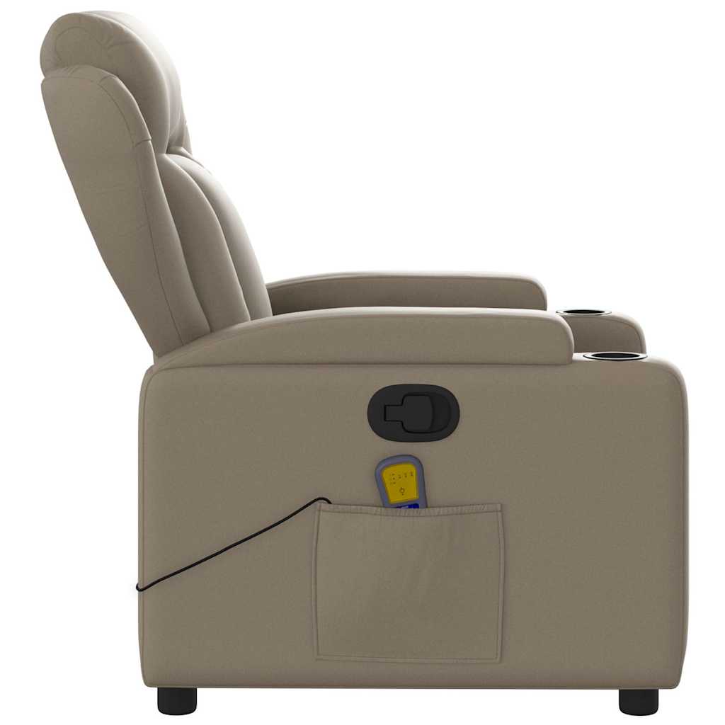 Fauteuil de massage simili cuir marron cappuccino