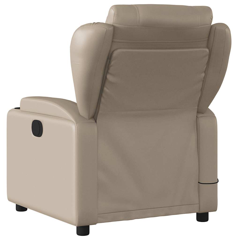 Fauteuil de massage simili cuir marron cappuccino