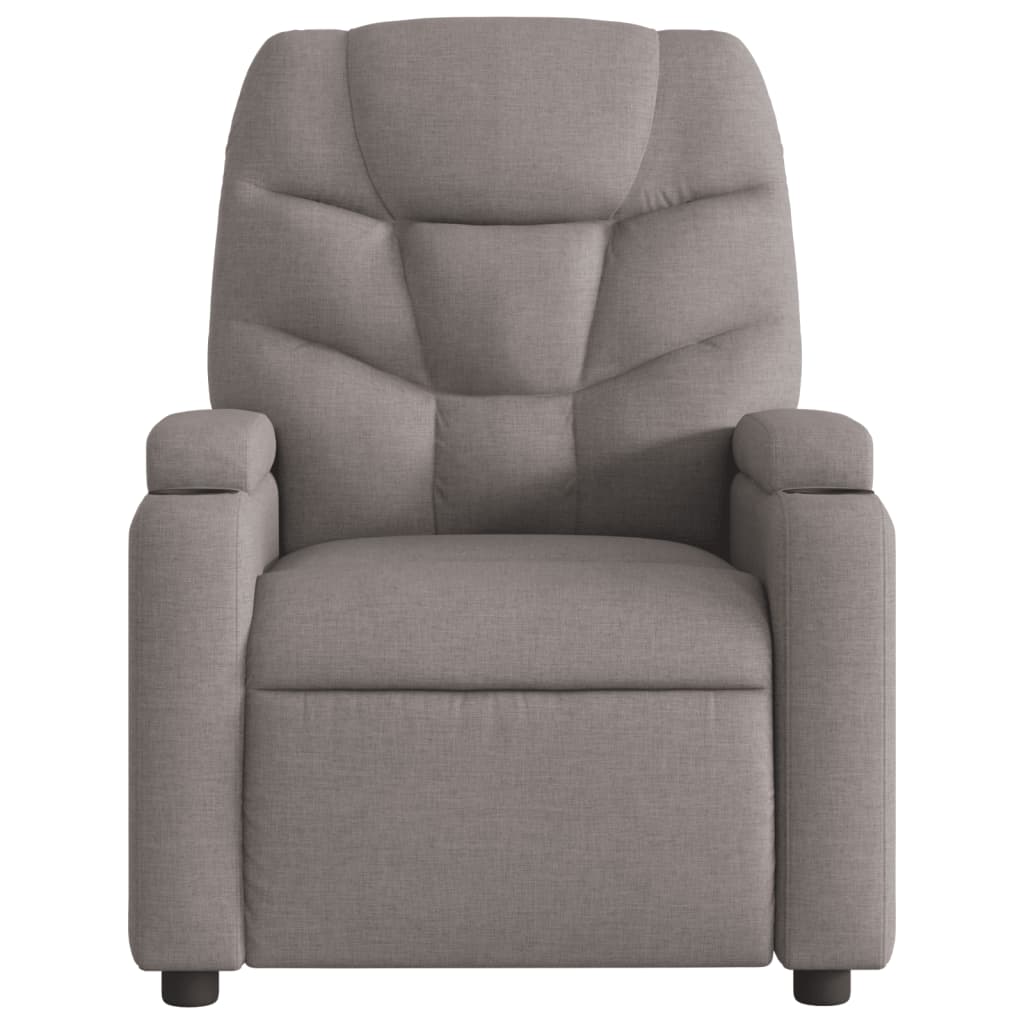 Fauteuil relax tissu taupe