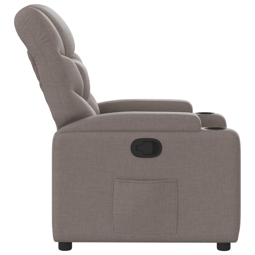 Fauteuil relax tissu taupe