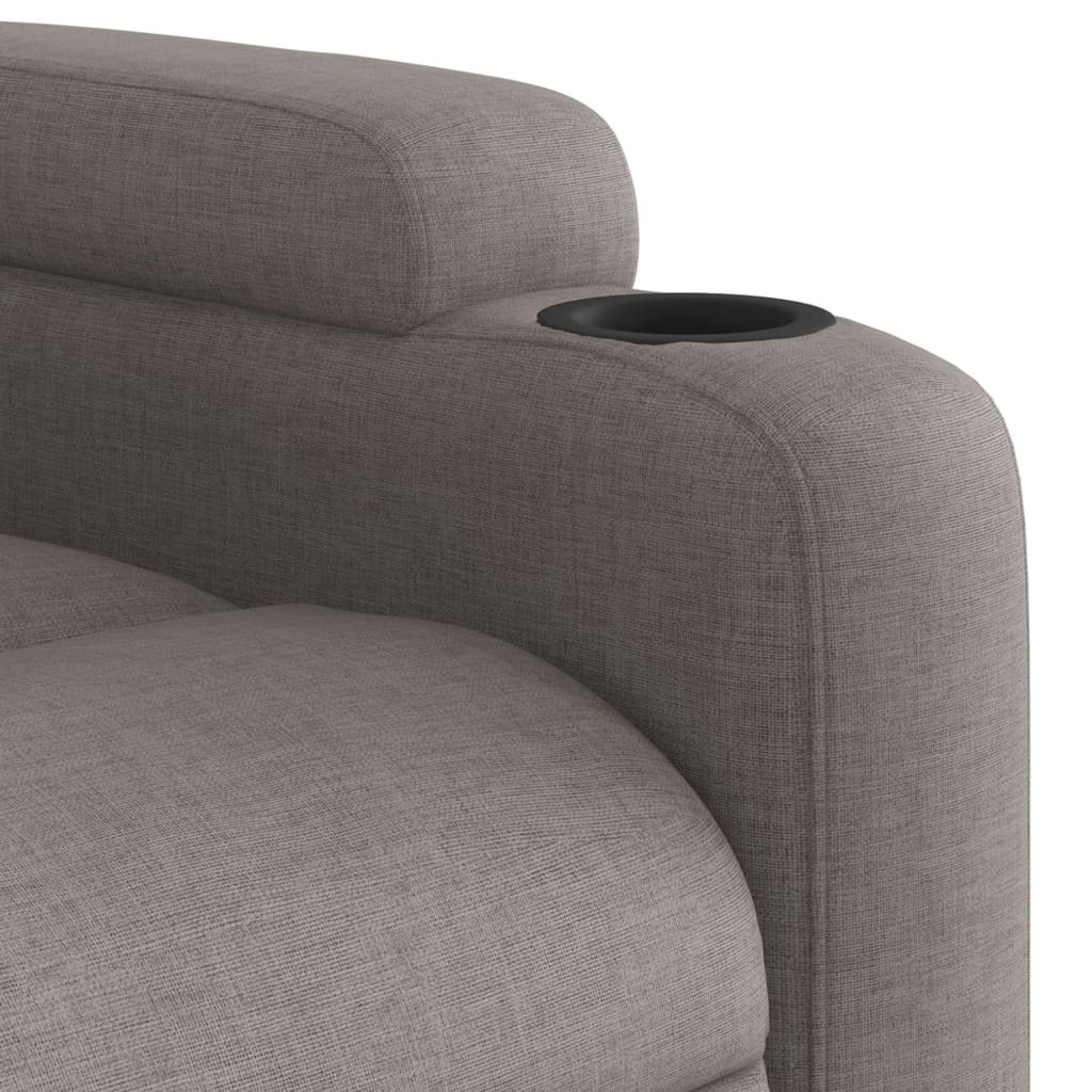 Fauteuil relax tissu taupe