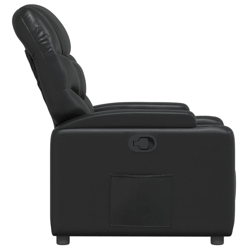 Fauteuil de relaxation simili cuir noir