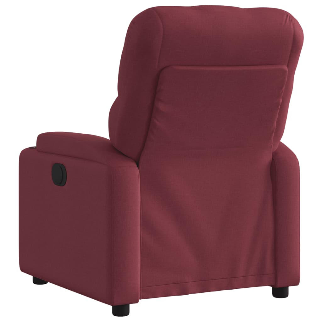 Fauteuil de relaxation tissu rouge vin