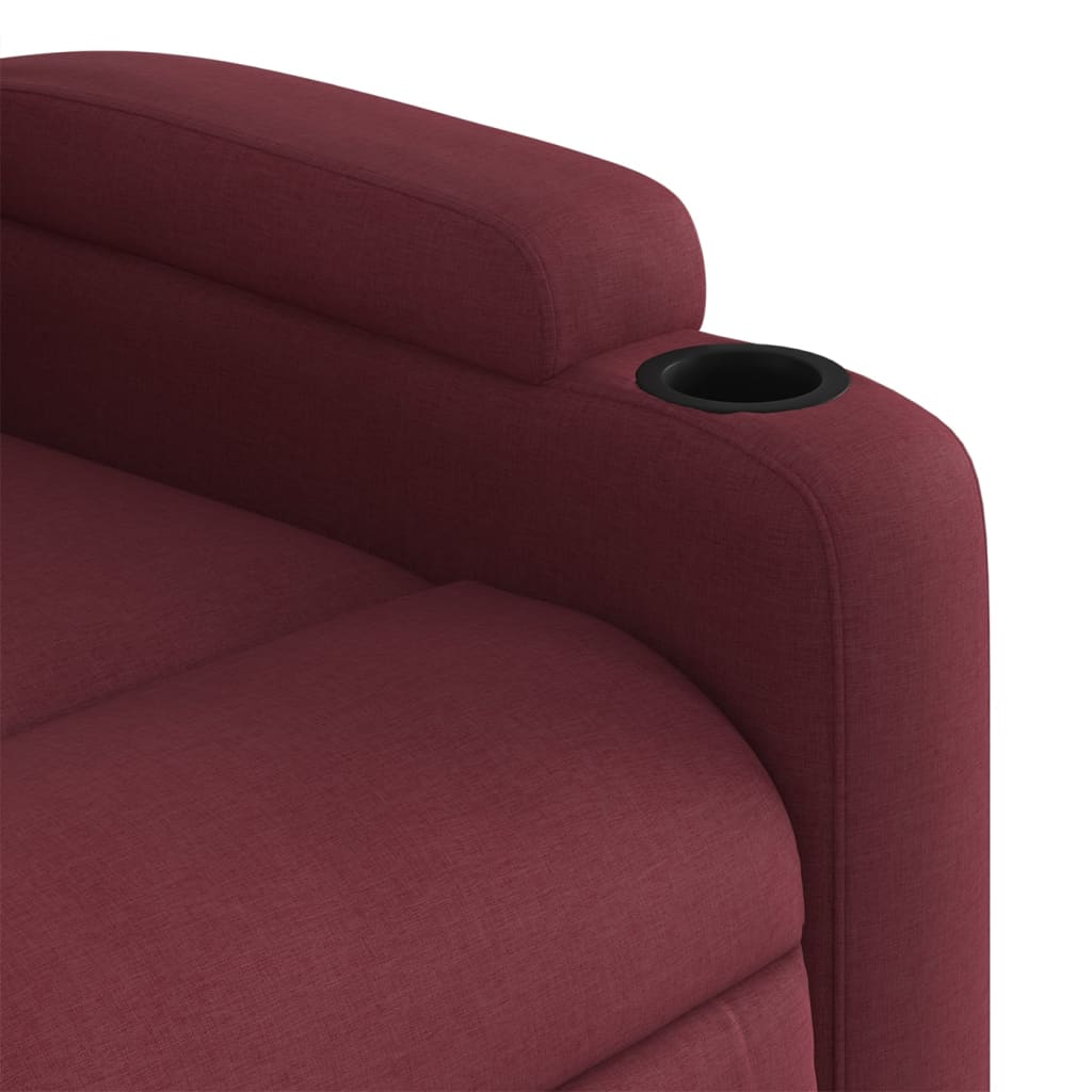 Fauteuil de massage tissu rouge vin