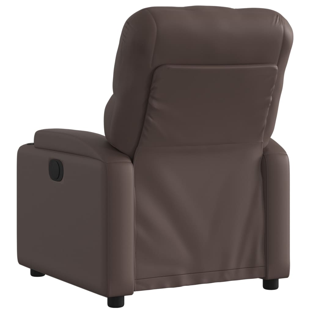 Fauteuil de relaxation simili cuir marron