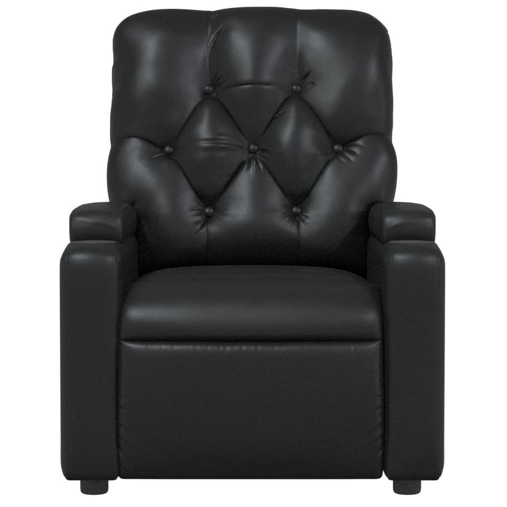 Massage Chair Black Faux Leather