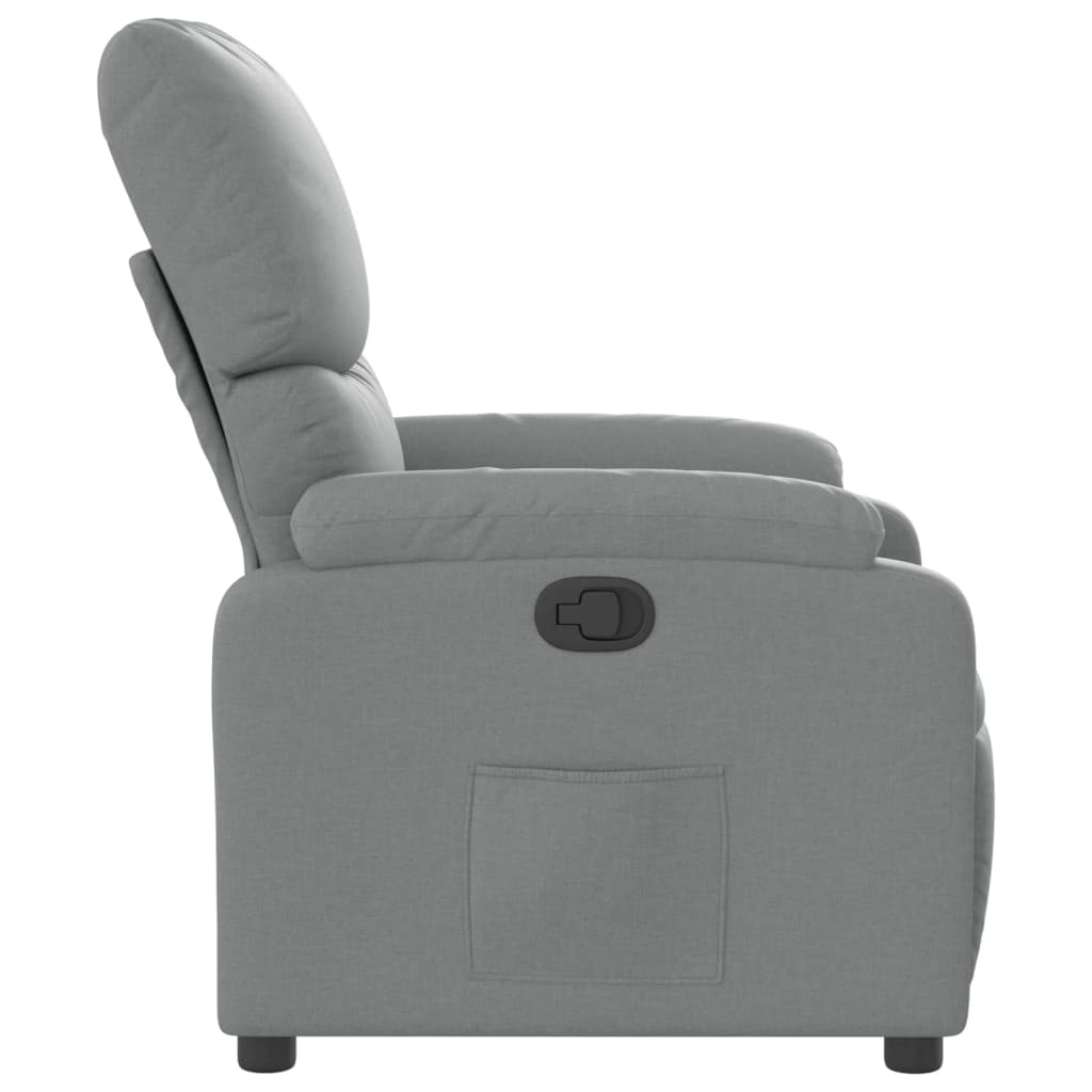 Fauteuil de relaxation tissu gris clair