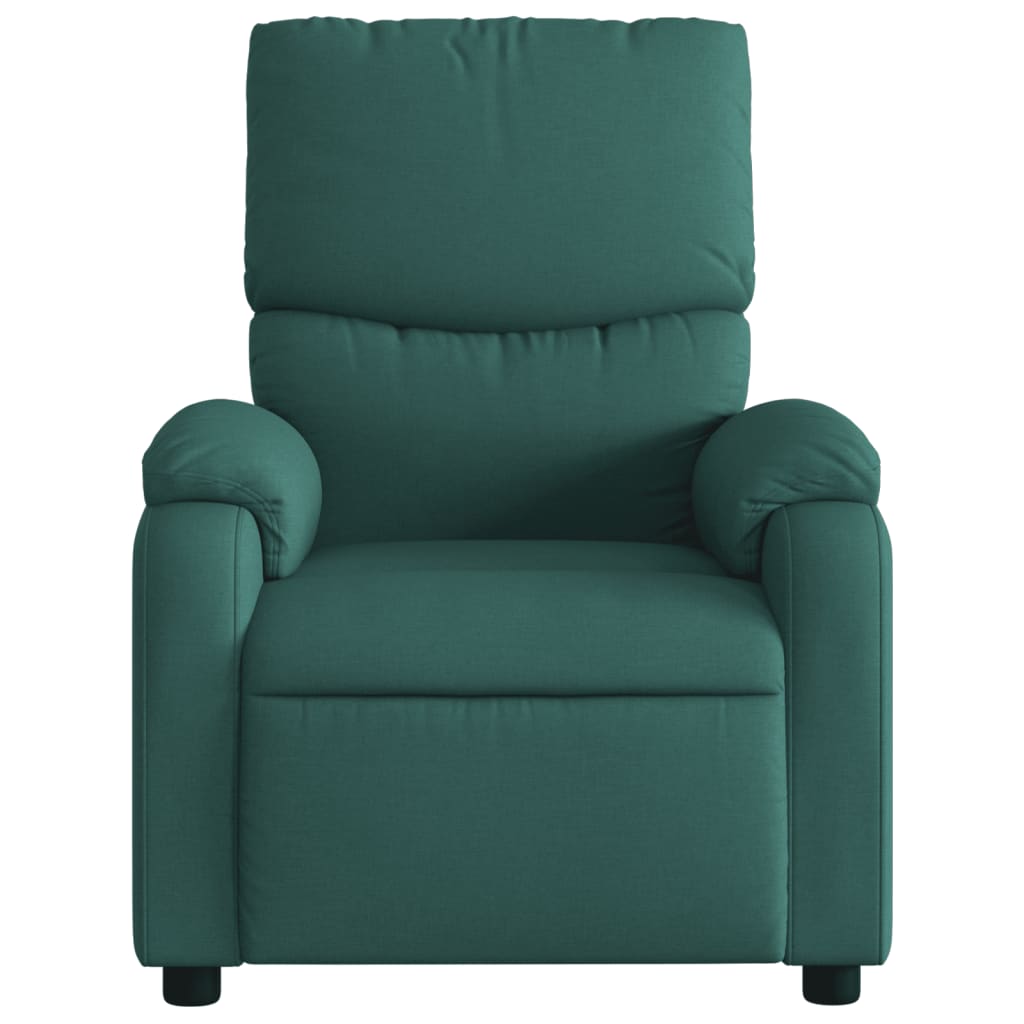 Fauteuil de relaxation tissu vert foncé