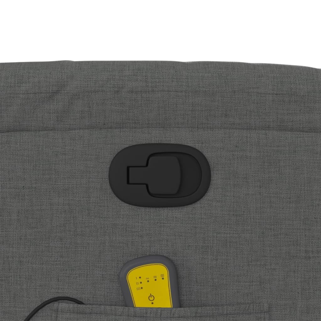 Fauteuil de massage tissu gris foncé