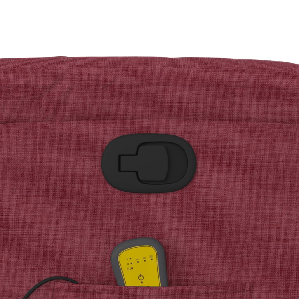 Fauteuil de massage tissu rouge vin