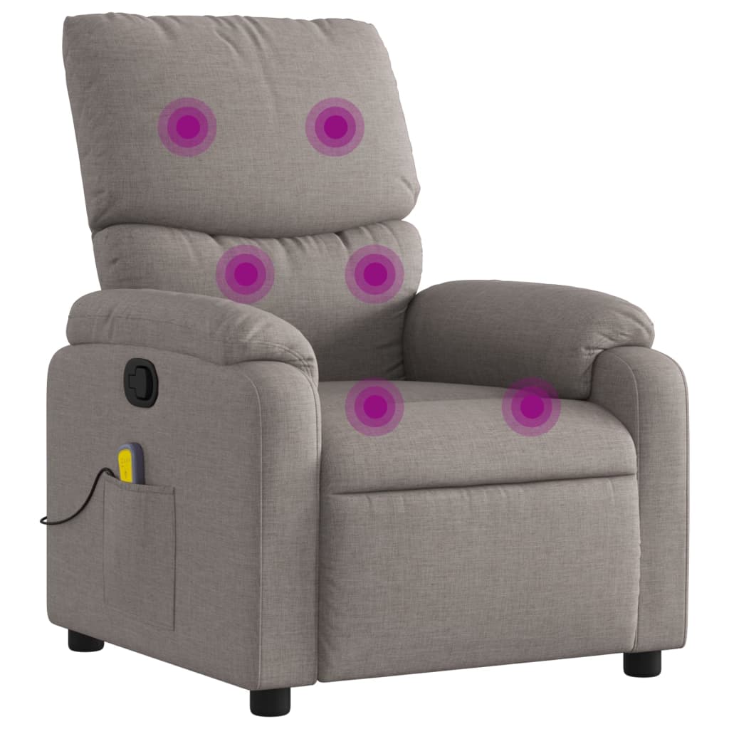 Fauteuil de massage tissu taupe