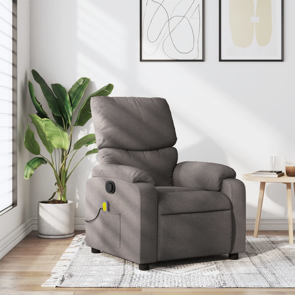 Fauteuil de massage tissu taupe