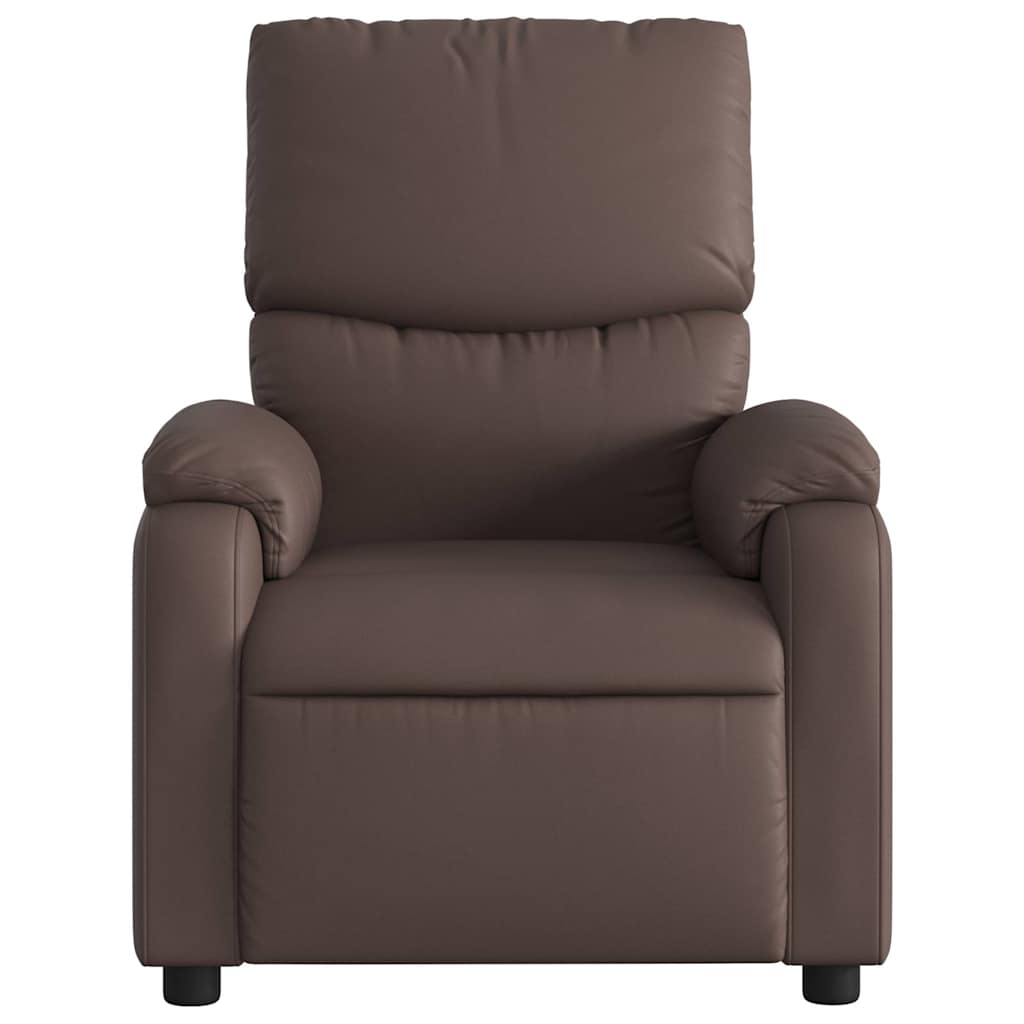 Fauteuil de massage simili cuir marron