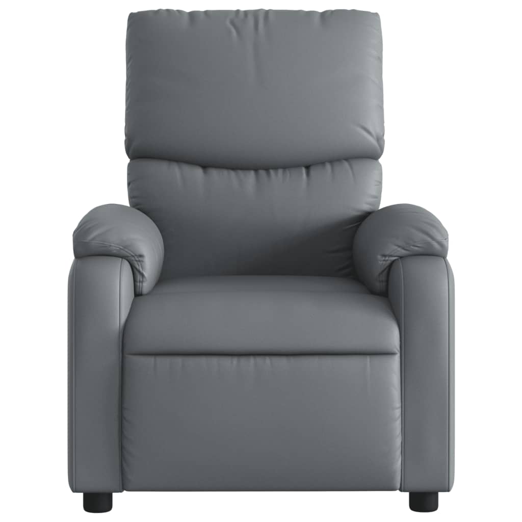 Fauteuil de massage simili cuir gris