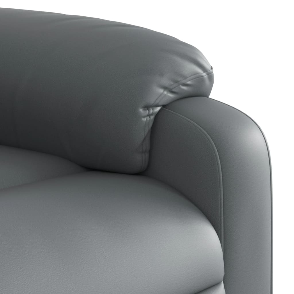 Fauteuil de massage simili cuir gris