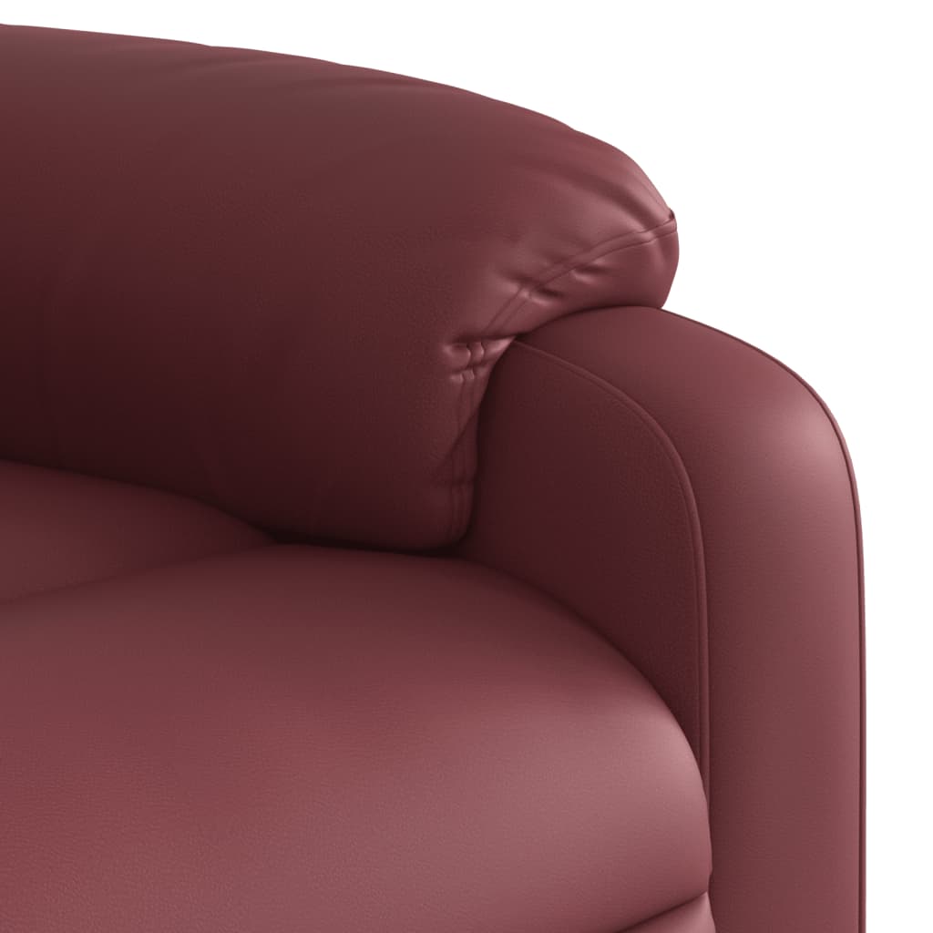 Fauteuil de massage simili cuir rouge vin