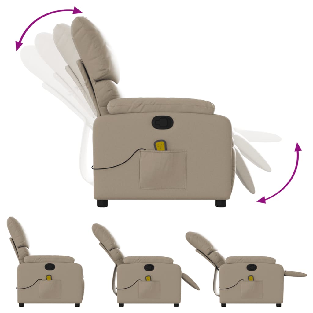 Massage Chair Cappuccino Brown Faux Leather