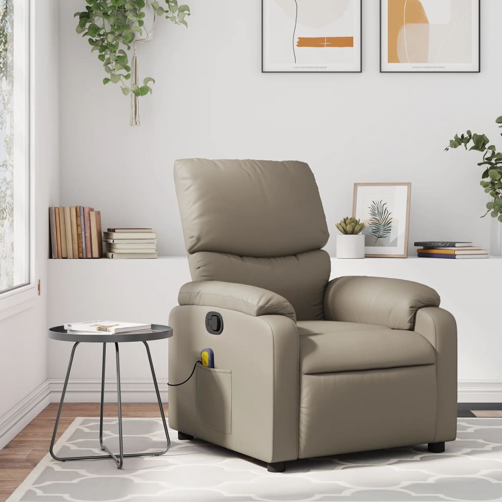 Massage Chair Cappuccino Brown Faux Leather
