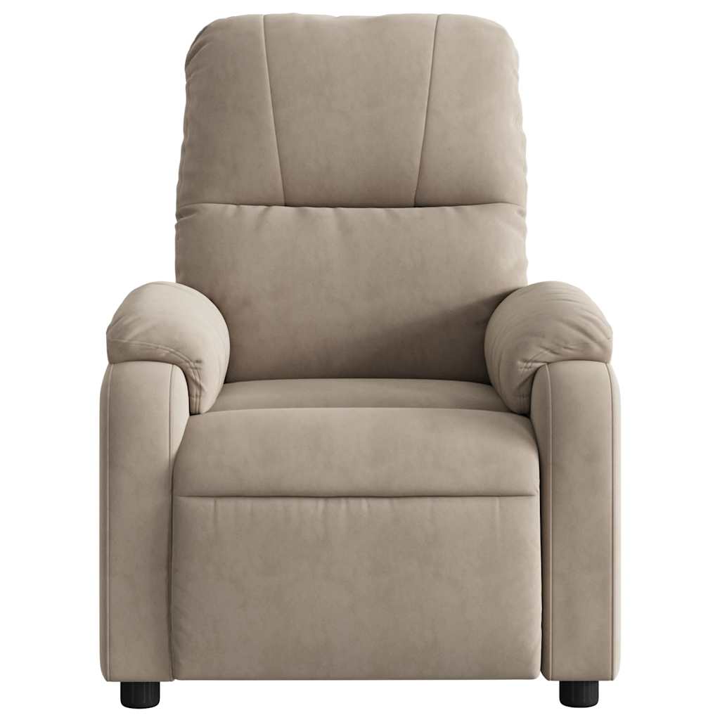 Fauteuil de massage tissu microfibre taupe