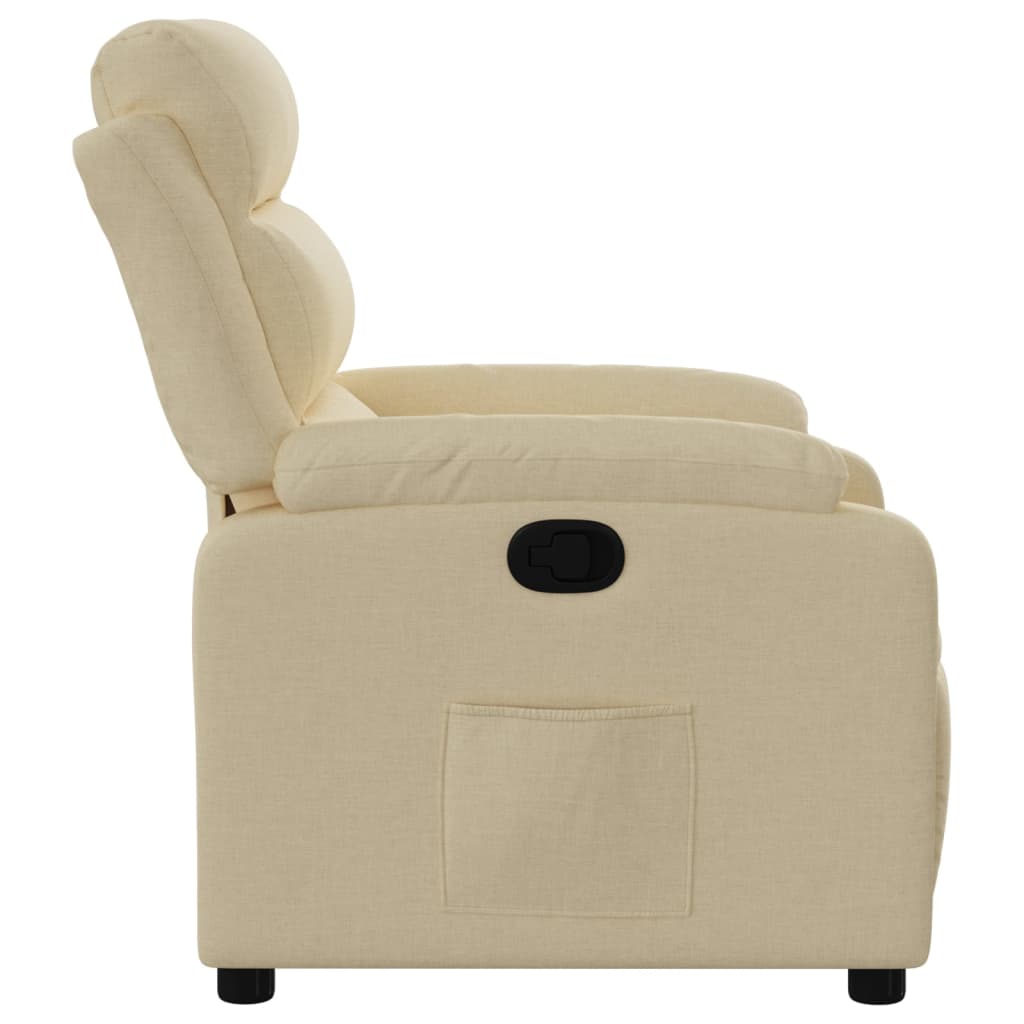 Fauteuil de relaxation tissu crème