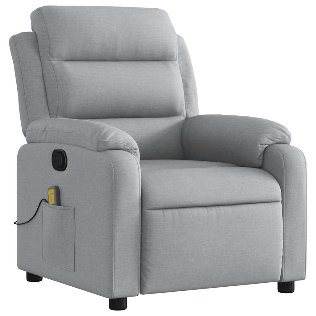 Fauteuil de massage tissu gris clair
