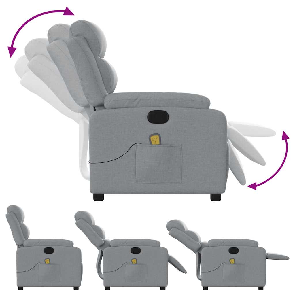 Fauteuil de massage tissu gris clair