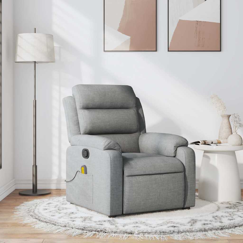 Fauteuil de massage tissu gris clair