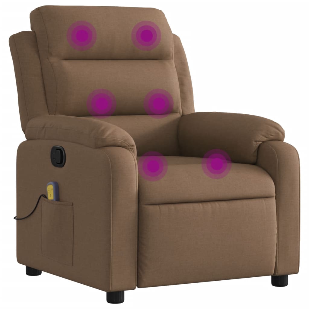 Fauteuil de massage tissu marron