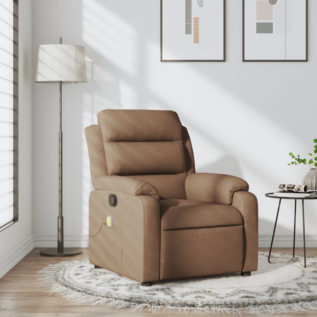 Fauteuil de massage tissu marron