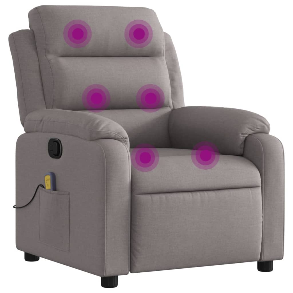 Fauteuil de massage tissu taupe
