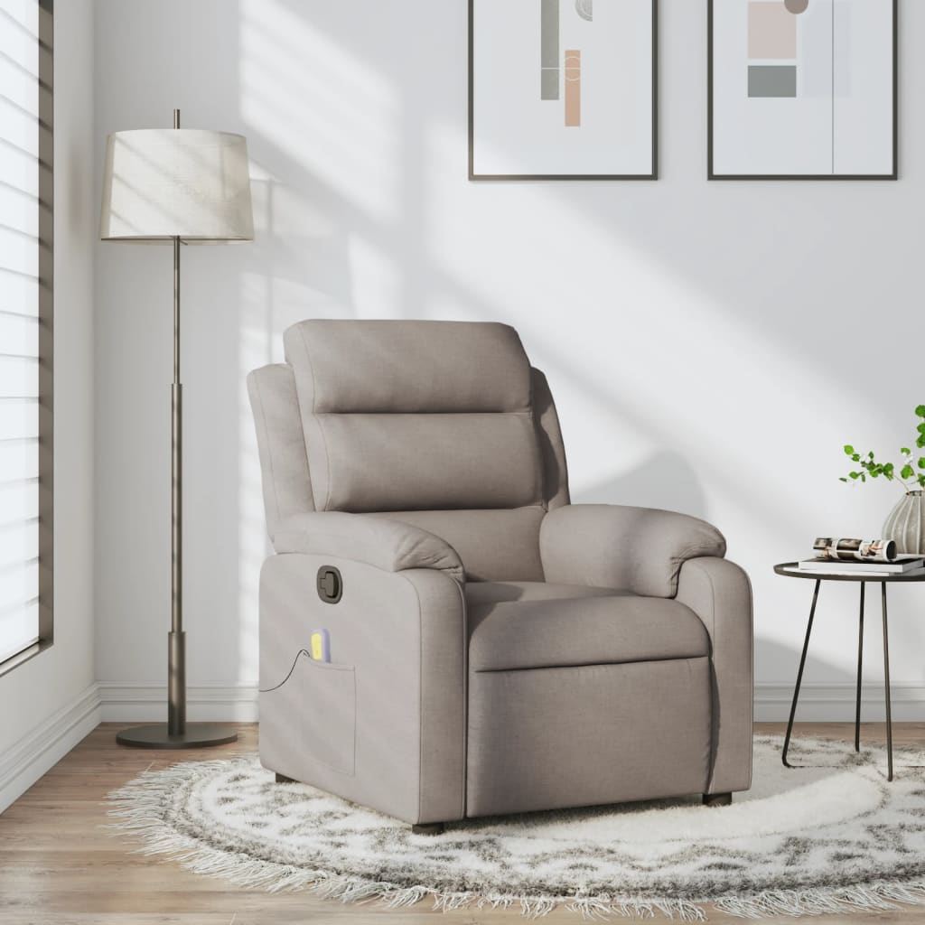 Fauteuil de massage tissu taupe