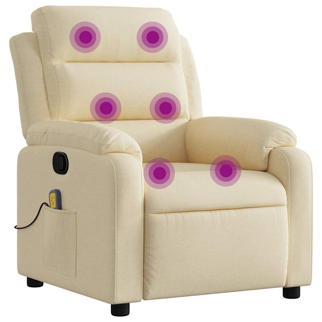 Fauteuil de massage tissu crème