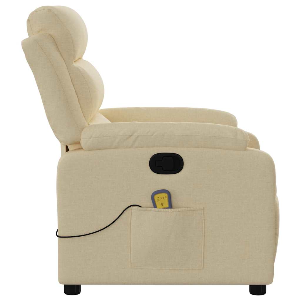 Fauteuil de massage tissu crème