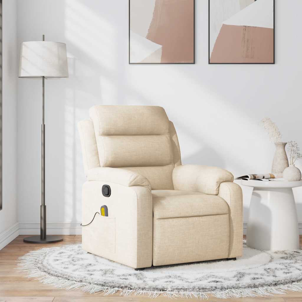 Fauteuil de massage tissu crème