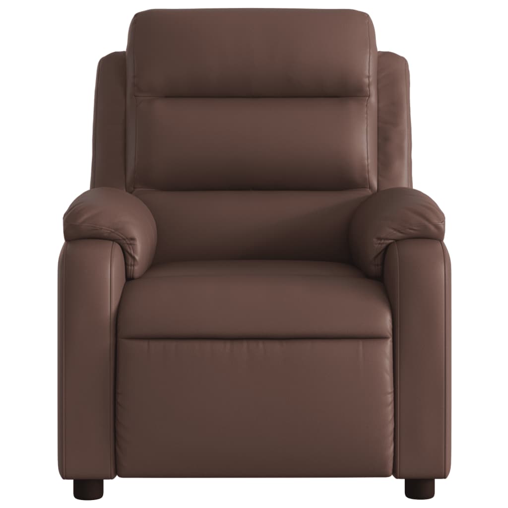 Fauteuil de relaxation simili cuir marron