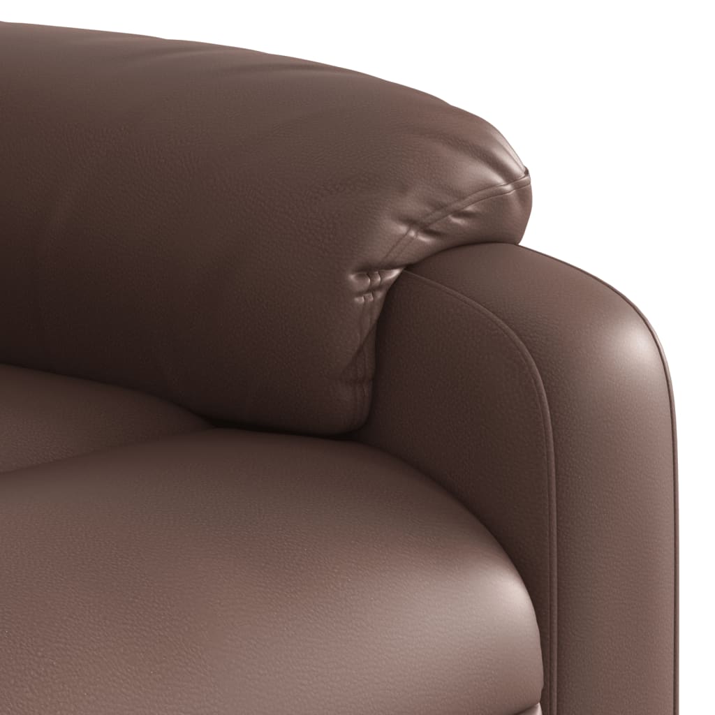 Fauteuil de relaxation simili cuir marron