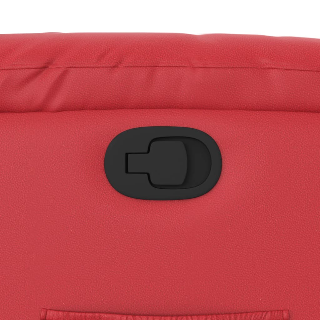Fauteuil de relaxation simili cuir rouge