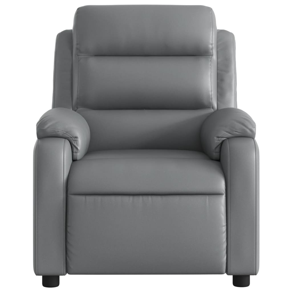 Fauteuil de massage simili cuir gris