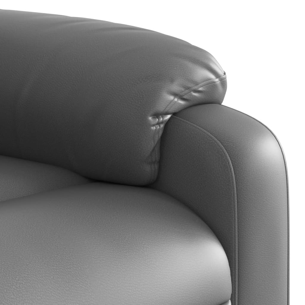 Fauteuil de massage simili cuir gris