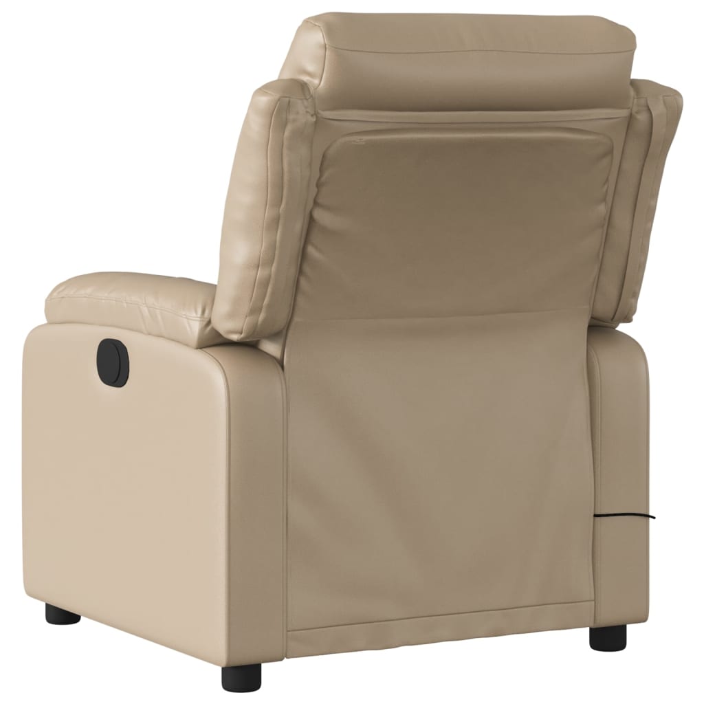 Fauteuil de massage simili cuir marron cappuccino